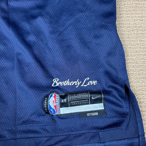 NIKE Philadelphia 76ers City Edition Dri-fit Nba Swingman Jersey In College Navy - Picture 2 of 6